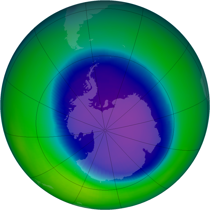 1994-September monthly mean Antarctic ozone